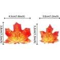 thumbnail image 2 of Triani 50Pcs Edible Fall Leaves Cupcake Toppers Wafer Paper Autumn Maple Leaves Cupcake Picks Wafer Paper Fall Leaf Thanksgiving Cake Decorations(Red), 2 of 7