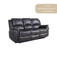 thumbnail image 5 of Pemberly Row 3-Piece Living Room Set Faux Leather Sofa Set in Gray, 5 of 7