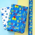 thumbnail image 3 of Reversible Birthday Wrapping Paper for Boys Girls Kids Adults Baby Shower - Colorful Happy Birthday Gift Wrap Paper for Party - Gift Wrapping Paper Roll, 17.7 Inch X 33 Feet, High Gloss, 3 of 8
