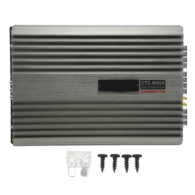 Oubit Car Amplifier,3200W Car Amplifier Metal Car Audio Amplifier Car Radio Amplifier Future-Proof Design