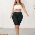 thumbnail image 5 of Tumotour Yoga Shorts For Women Plus Size Yoga Shorts Solid Color Lace Elastic High Waisted Running Workout Gym Shorts Sports Shorts, 5 of 9