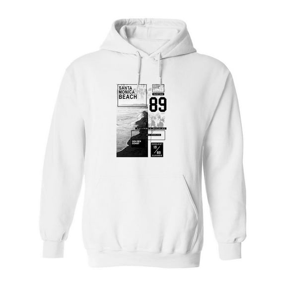Santa Monica '89 Hoodie Men -Image by Shutterstock, Male Medium