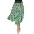thumbnail image 4 of Nmnitkp Skirts for Women Casual Floral Prints Women's Pleated Skirt Chiffon Elastic Waist A-Line Midi Length Skirt Fashionable Trends Maxi Skirt, 4 of 7