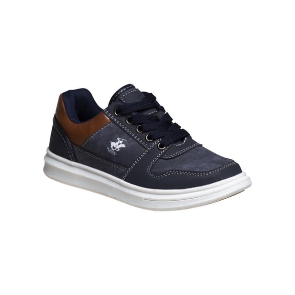 Beverly Hills Polo Club Little Kids Boys Lace Up Sneakers, Navy Tan, Size: 11
