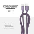 thumbnail image 5 of Liquipel Powertek Corduroy USB-A to USB-C - Purple, 5 of 7