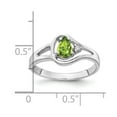 thumbnail image 2 of Primal Gold 14 Karat White Gold 6x4mm Pear Peridot and Diamond Ring, 2 of 3