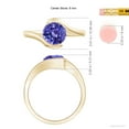thumbnail image 4 of Angara Natural 1.8 Ct. Tanzanite Solitaire Ring in 14K Yellow Gold for Women (Ring Size: 3), 4 of 9