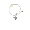 thumbnail image 2 of Delight Jewelry Stainless Steel Custom Engraved Texas - - Goldtone Leaf Delicate Bracelet, 6.25+1.75", 2 of 4