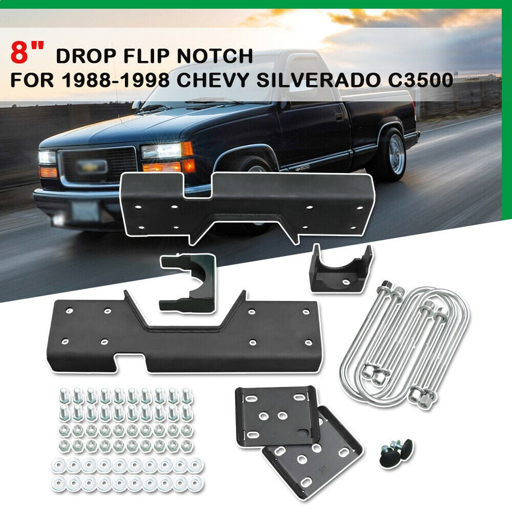 ELITEWILL 8" Drop Rear Lower Flip & CNotch Kit For 19881998 Chevy