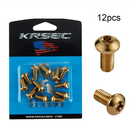 

KRSEC MTB Road Bike Disc Brake Rotor Screw Bolts Cycling M5x10mm T25 12PCS/Boxed
