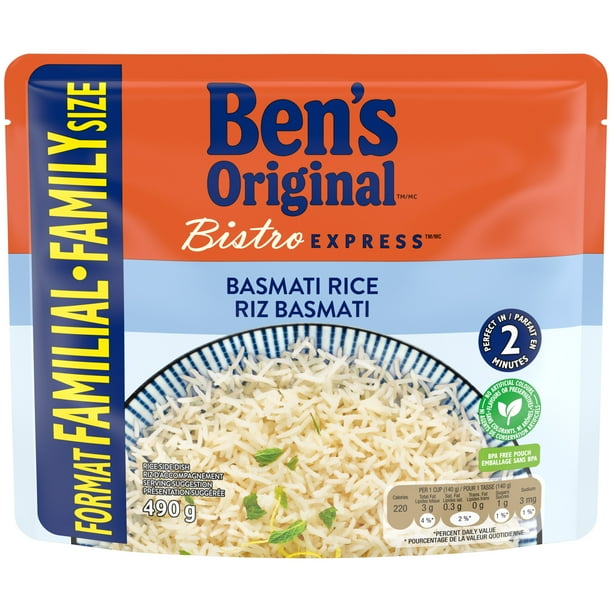 BEN'S ORIGINAL™ BISTRO EXPRESS™ Basmati Rice Family Size, 490g, BISTRO