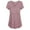 Pink, variant on Women's Maternity Nursing Tops Fashion Solid V-neck Breastfeeding Tee Shirts Flowy Double Layer Short Sleeve Pregnancy Shirts for Women