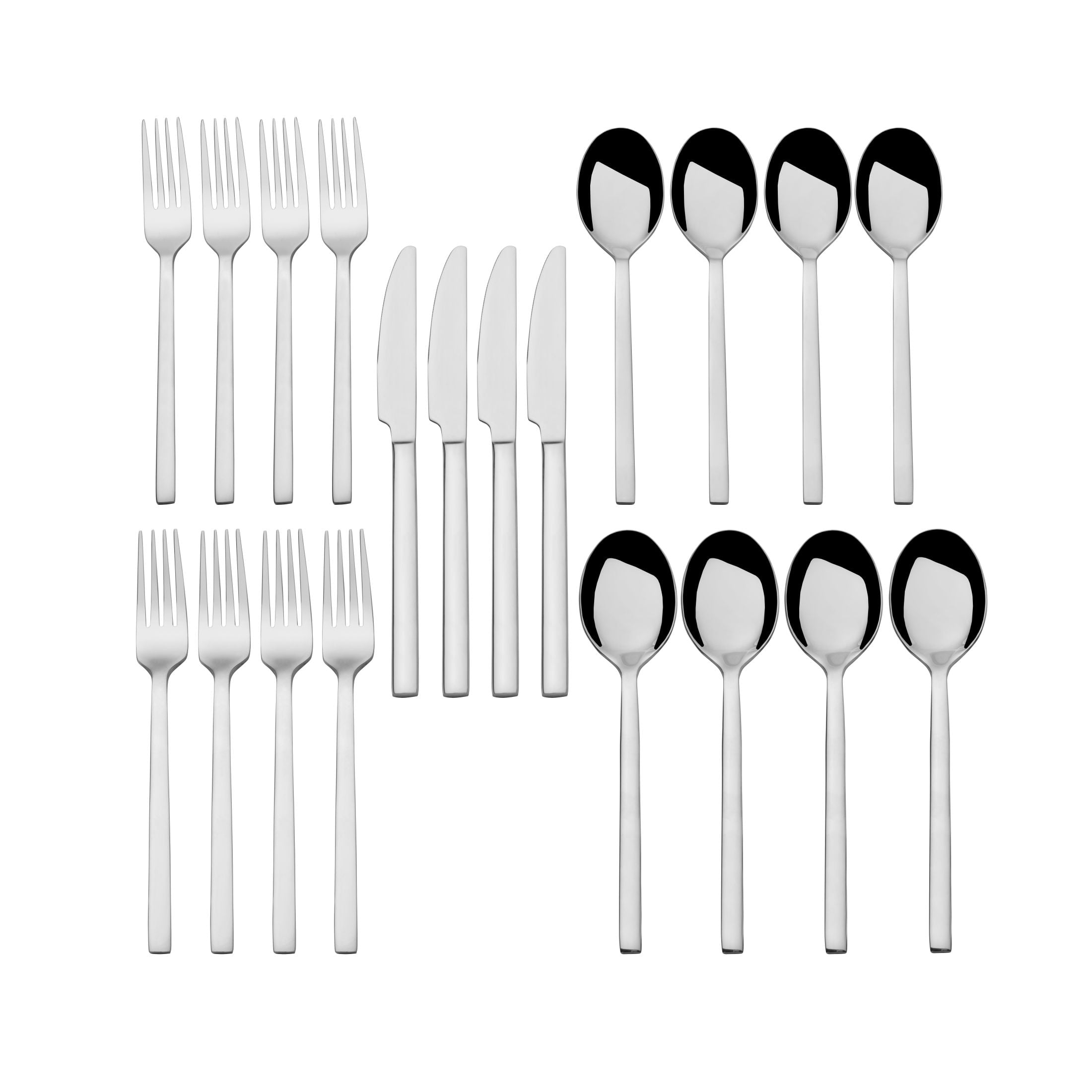 Towle Living Forged Paros Flatware Set,Silver,20 Piece Set