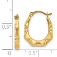 thumbnail image 2 of Boucles d'Oreilles Ovales Creuses 14K TL774, 2 of 2