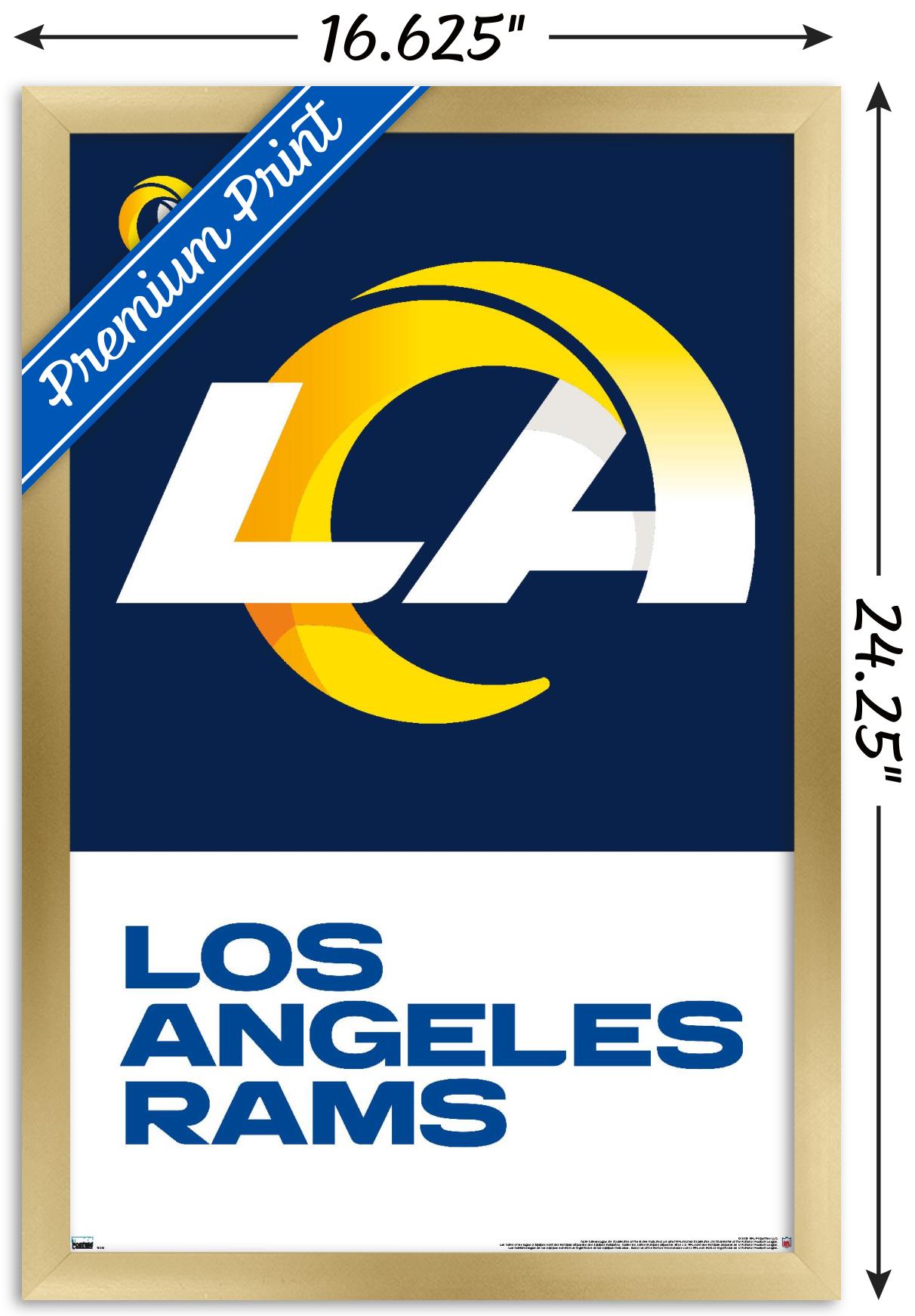 NFL Los Angeles Rams - Logo 20 Wall Poster, 14.725" x 22.375", Framed