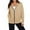Khaki, variant on Lindreshi Sweatshirt for Women Loose Fit Women's Large Loose Long Sleeve Zipper Thread Sleeve Open Toe Hoodie