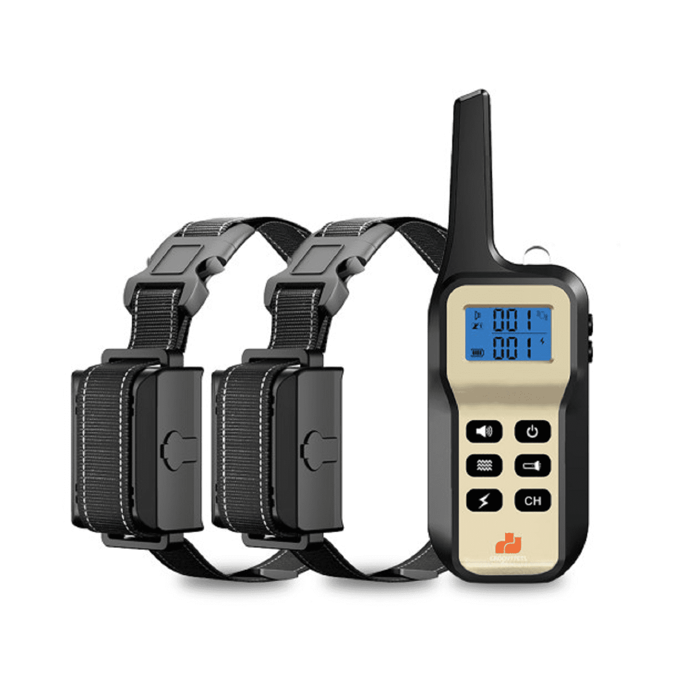 1100 YD Remote Two Dog Training Shock Collar with Auto Anti Bark,100