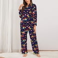 thumbnail image 2 of Daiia cute animals for Women's Long-Sleeved Pajama Set – Soft & Comfortable Sleepwear Button-Up Pajamas Cozy Lounge Wear-Large, 2 of 7