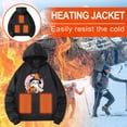 thumbnail image 3 of Heated Hoodie for Women Men USB Electric Heating Sweatshirt Winter Warm Zip Up Hooded Jacket Thermal Outerwear, 3 of 4