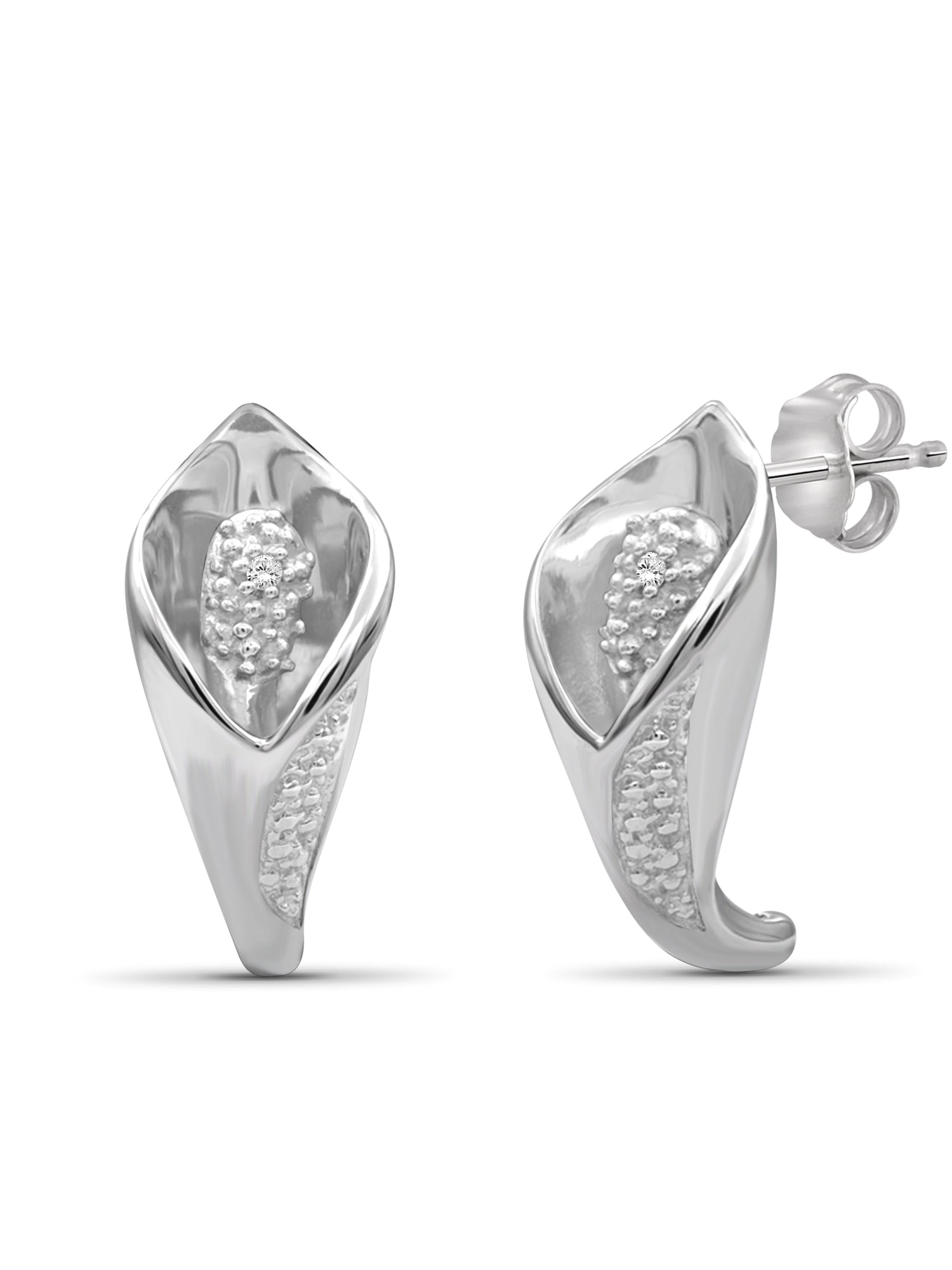 JewelersClub White Diamond Accent Sterling Silver 3-Piece Calla Lily Jewelry Set