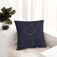 thumbnail image 6 of Yiaed Copper-Gold Gloss Outline Navy Dark Blue Print Pillow Covers Super Soft Decorative Square Throw Pillow Covers Case Cushion Covers for Sofa Couch Bedroom Car Decor（No pillow core）-24"x24", 6 of 7