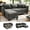 Gray, variant on BedLuxury 84” Modular Sectional Sofa with Moveable Storage Ottoman, Cloud Couch Seats 4, Modern Living Room Furniture, Chenille Beige