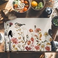 thumbnail image 6 of Thanksgiving Placemats Set of 4 Fall Plants Bird Heat Insulated Linen Place Mats, Washable Stain-Proof Table Mats for Dining Tables Holiday Decor 13x19inch, 6 of 9