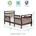 Dream On Me Emma 3in1 Convertible Toddler Bed, Espresso