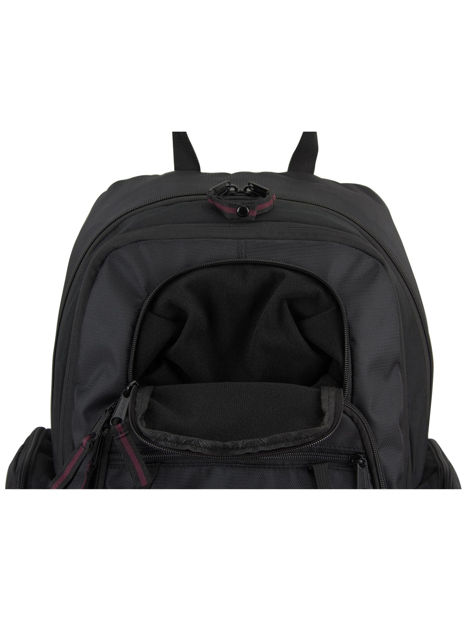 Eastsport Unisex Diamond Expandable Recycled Backpack, Black/Fig Pop