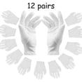thumbnail image 1 of Guantes de algodón blanco, con tela blanca, 12 pares (24 guantes) Afortunado Sencillez, 1 of 5