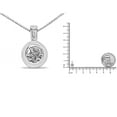 thumbnail image 4 of 10K White Gold 1/4 Cttw Round and Baguette Diamond Bale and Solitaire 18" Pendant Necklace (I-J Color, I2-I3 Clarity), 4 of 6