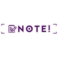 thumbnail image 1 of Printtoo Note Self Inking Rubber Stamp Pre-Inked Office Stamp- Home Office Business Stationery, Purple- 42 x 9 mm, 1 of 7