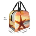 thumbnail image 2 of KLL Starfish Sunset Sea Beach Print Insulated Lunch Bag Women, Reusable Cute Tote Lunch Box for Adult & Men, Leakproof Cooler Lunch Bags for Work Office Travel Picnic, 2 of 5