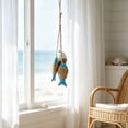 thumbnail image 6 of Wooden Coastal Wall Art, Hanging Beach Wall Decor with Rope, Nautical Wall Decor with Starfish & Seahorse & Fish for Bedroom Living Room, 6 of 7