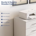 thumbnail image 6 of Ktaxon File Cabinet with Open Shelf, Wood Rolling File Cabinet with Open Shelves, Legal & Letter Size White, 6 of 7