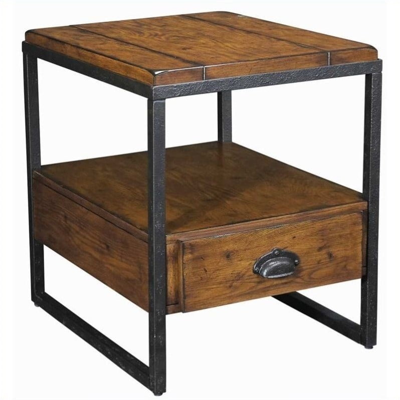 Hammary Baja Rectangular Drawer End Table in Vintage Umber ...