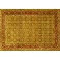 thumbnail image 1 of Ahgly Company Machine Washable Indoor Rectangle Persian Yellow Traditional Area Rugs, 8' x 10', 1 of 4