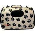 thumbnail image 5 of Pet Life ® Paw Patterned Airline Approved Zippered Folding Collapsible Travel Pet Dog Carrier, 5 of 8