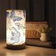 thumbnail image 5 of Lámpara de mesa de tela sencilla for dormitorio, ambiente de noche, madera, cambio de luz de tres colores, 5 of 6