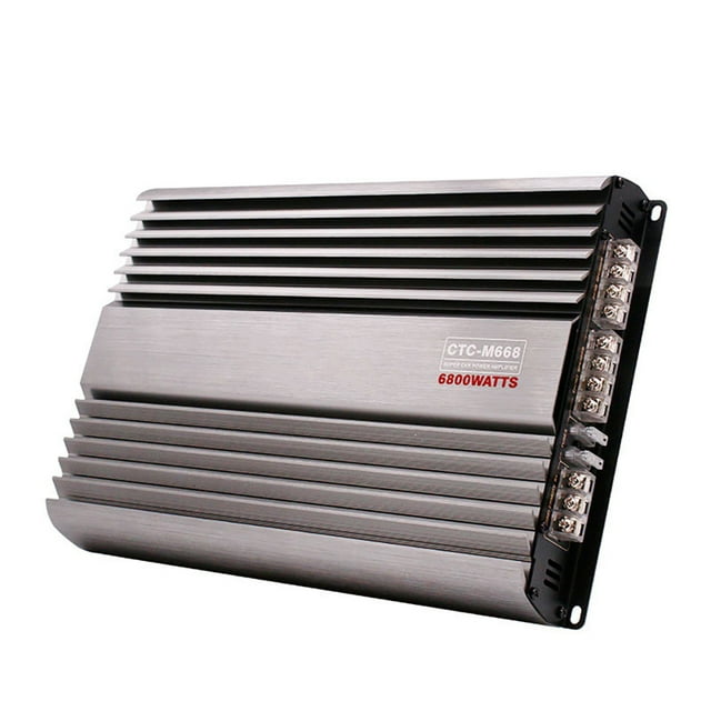 TopOne 12V 4 Channel Car Audio Amplifier, 4Ω 10HZ-30KHZ Frequency M668 High-Power Power Amp Audio 4CH Multichannel Amplifier System Modified Aluminum Alloy