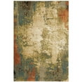 thumbnail image 1 of homeroots home decor 388337 5' x 8' Beige Blue Machine Woven Abstract Indoor Area Rug, 1 of 1