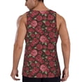 thumbnail image 3 of Fotbe Rose Flowers Pattern Men's Quick Dry Workout Tank Top Gym Muscle Tee Fitness Bodybuilding Sleeveless T Shirt Breathable Workout Shirt-Medium, 3 of 9