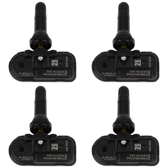 SCITOO 433MHz Tire Pressure Monitoring System TPMS Sensors Compatible with 2014-2017 for Ram for 1500,2014-2017 for Ram for 3500 Replaces 68249197AA,68455823AB 4 Pack