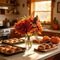 thumbnail image 6 of SLYNSHome Artificial Fall Pumpkin Floral Bouquet,Orange Faux Sunflower Maple Berry Flower Stems, Harvest Tabletop Arrangement For Thanksgiving Indoor Home Mantel Decor, 6 of 6