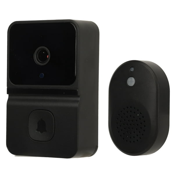 Timbre Inalámbrico, Imagen HD, Timbre Con Vídeo Inalámbrico Negro, Lente Gran Angular HD Para El Hogar