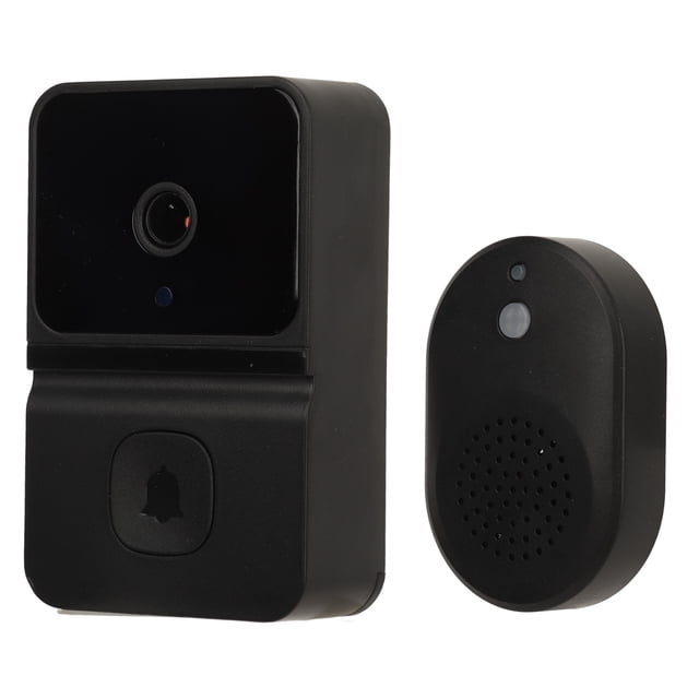 Timbre Inalámbrico, Imagen HD, Timbre Con Vídeo Inalámbrico Negro, Lente Gran Angular HD Para El Hogar