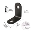 thumbnail image 2 of Unique Bargains 1.18''x1.18'' Angle Bracket Stainless Steel Black L Shaped Angle Brackets Corner Braces with Screws, 18pcs, 2 of 6