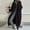 Black, variant on Women's Thin Type Stylish Cable Knit Cardigan with 2-Pockets, Women's Extra Long Ankle Length Sweater Beige S