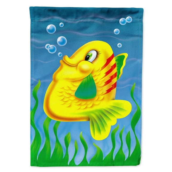 Carolines Treasures APH0527GF Yellow Fish Flag Garden Size