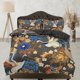 thumbnail image 1 of Vintage Floral Juego de Funda Nórdica | Arte Japonés Pájaro Grulla Dormitorio Juego de cama con, 1 of 4